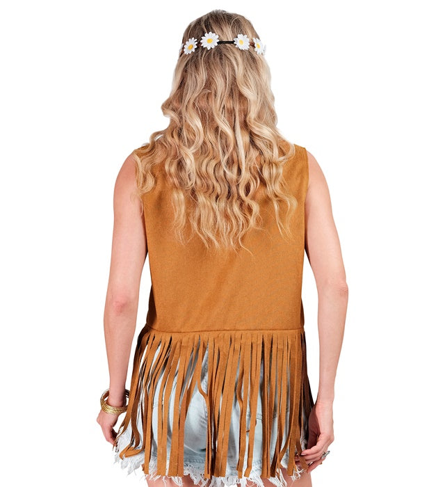 Bunte Hippie-Weste mit Retro-Muster für Fasnacht und Karneval
