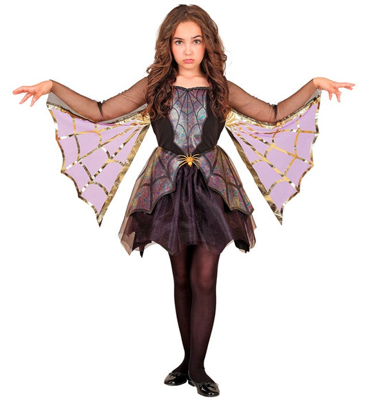 Spider Girl Kostümkleid mit Spinnennetz-Motiv in Schwarz-Rot
