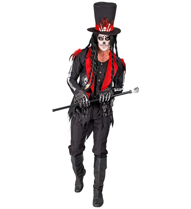 DIA DE LOS MUERTOS Kostüm bestehend aus Jacke, Weste und Hut auf Fasnacht-Event
