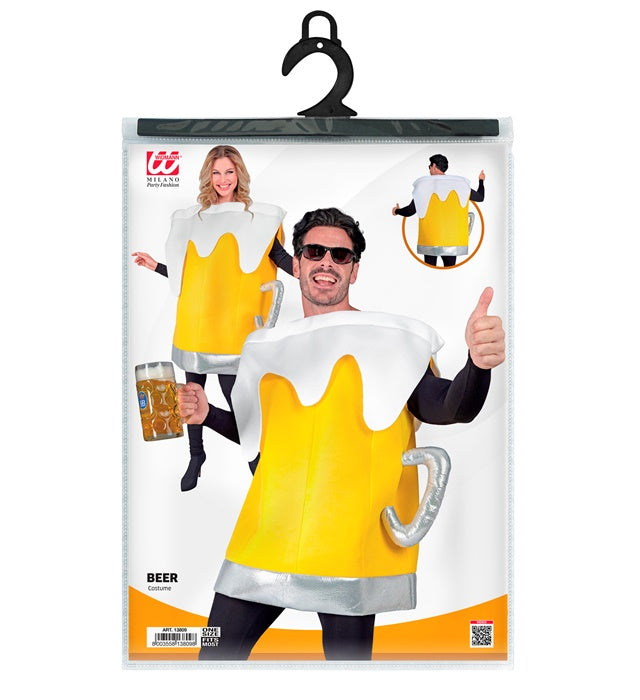 Bierkrug Kostüm für Fasnacht und Karneval mit lustigem Design
