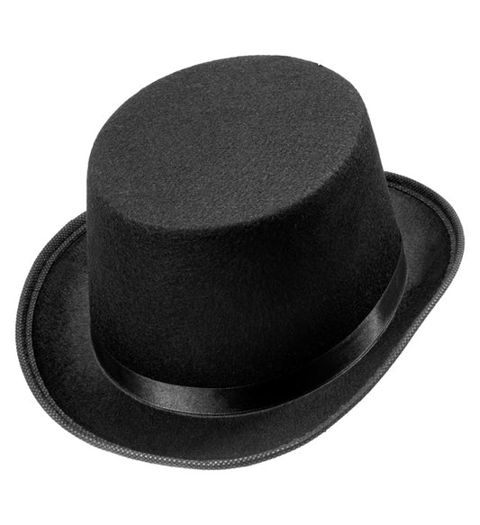 "ZYLINDER SCHWARZ AUS FILZ" 11 cm - Kindergröße Schwarz