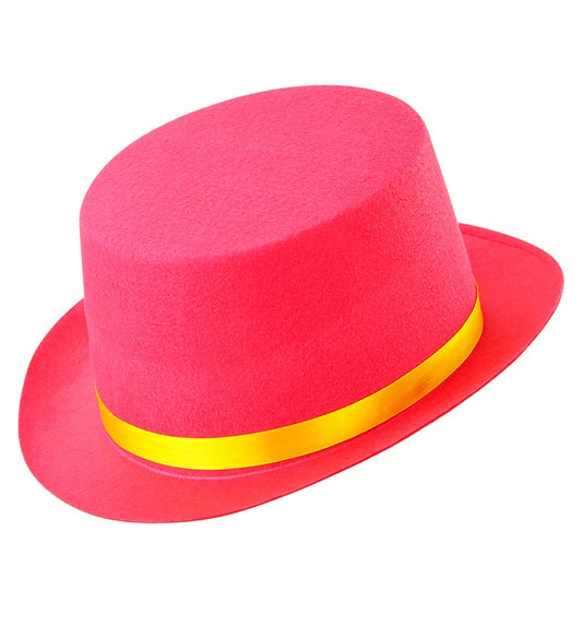 Pinker Filz-Zylinder 10 cm Kindergröße für Fasnacht und Karneval