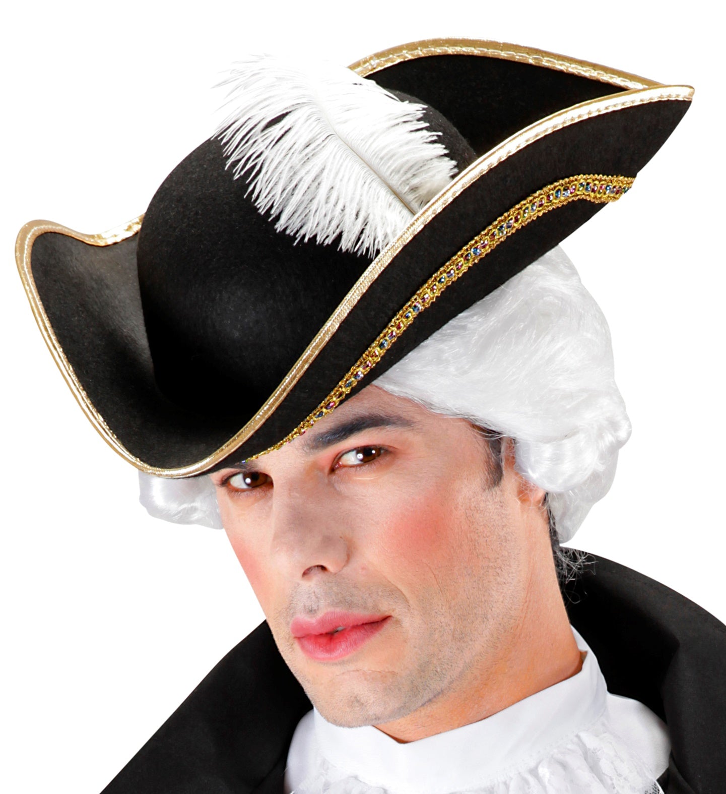 Dreispitz Tricorn mit Feder aus Filz