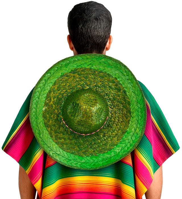 Grüner Sombrero 48 cm auf weißem Hintergrund