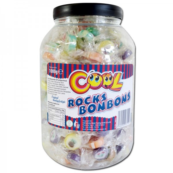 Pop Rocks Cool Rocks Bonbons 1 kg fruchtige Hartkaramellen mit Motiven