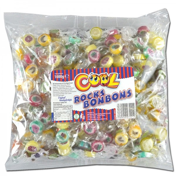 Pop Rocks Cool Rocks Bonbons 1 kg Hartkaramellen mit fruchtigen Motiven