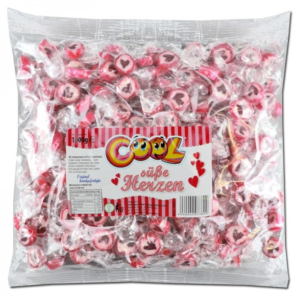 Pop Rocks Cool Süsse Herzen Bonbons 1 kg Hartkaramellen mit Fruchtgeschmack