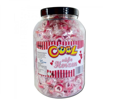 Pop Rocks Süsse Herzen Bonbons 1 kg einzeln gewickelte Frucht-Hartkaramellen mit Herzmotiv – Produktansicht