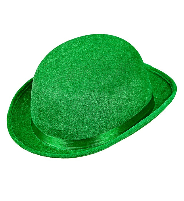 Elegante Samt-Melone als Fasnachts- und St. Patrick’s Day-Kostümzubehör