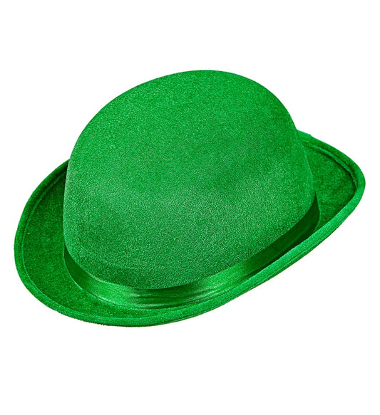 Elegante Samt-Melone als Fasnachts- und St. Patrick’s Day-Kostümzubehör