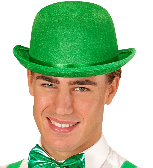 Elegante Samt-Melone als Fasnachts- und St. Patrick’s Day-Kostümzubehör