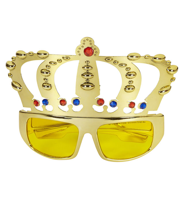 Brille im Design von König und Königin für Fasnacht und Karneval