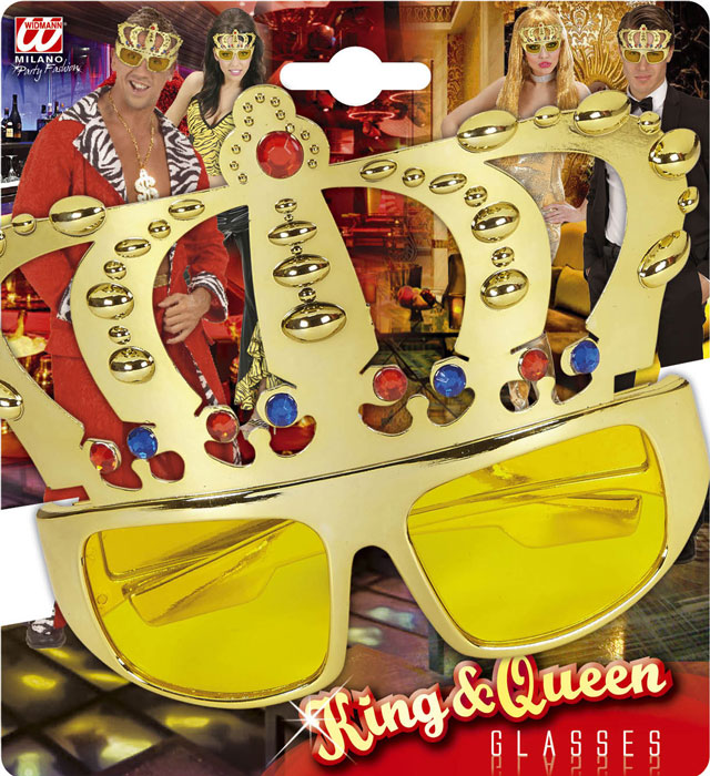Brille im Design von König und Königin für Fasnacht und Karneval