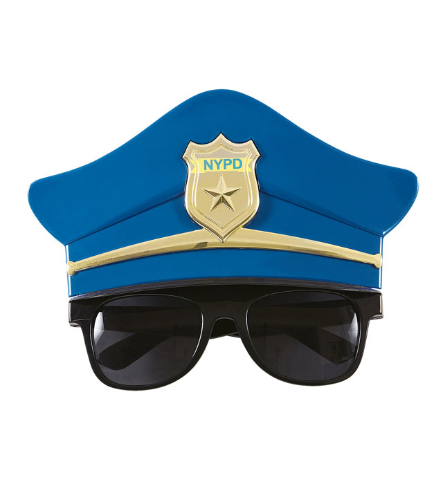 Schwarze Polizistenbrille als Fasnacht- und Karneval-Zubehör