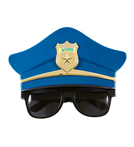 Schwarze Polizistenbrille als Fasnacht- und Karneval-Zubehör
