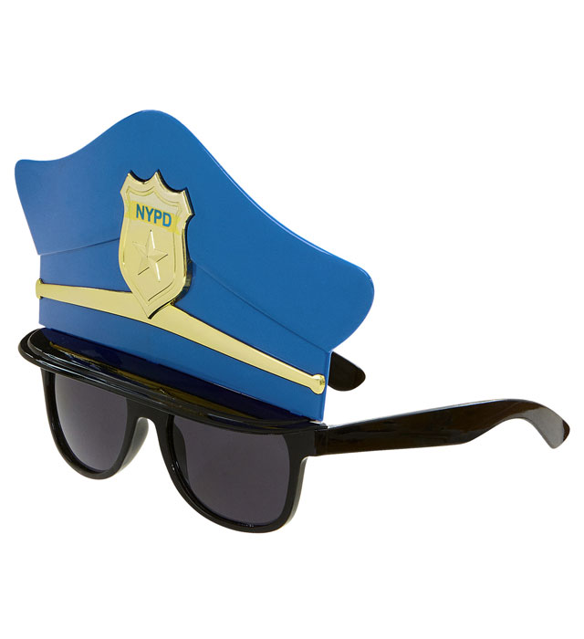 Schwarze Polizistenbrille als Fasnacht- und Karneval-Zubehör
