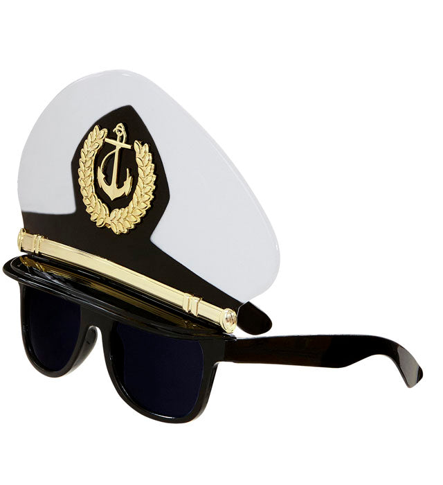 Kapitän-Brille mit maritimem Design für Fasnacht und Karneval