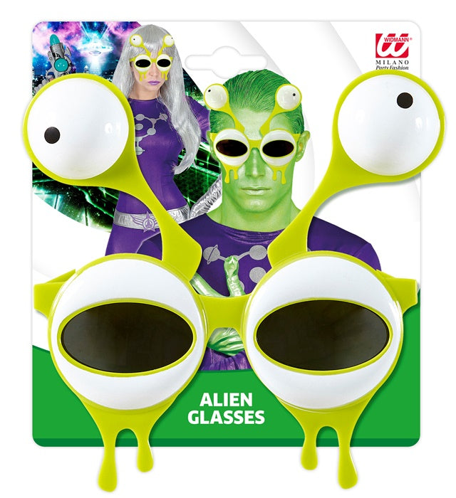 Alien-Brille mit zwei Augenpaaren für Fasnacht und Karneval