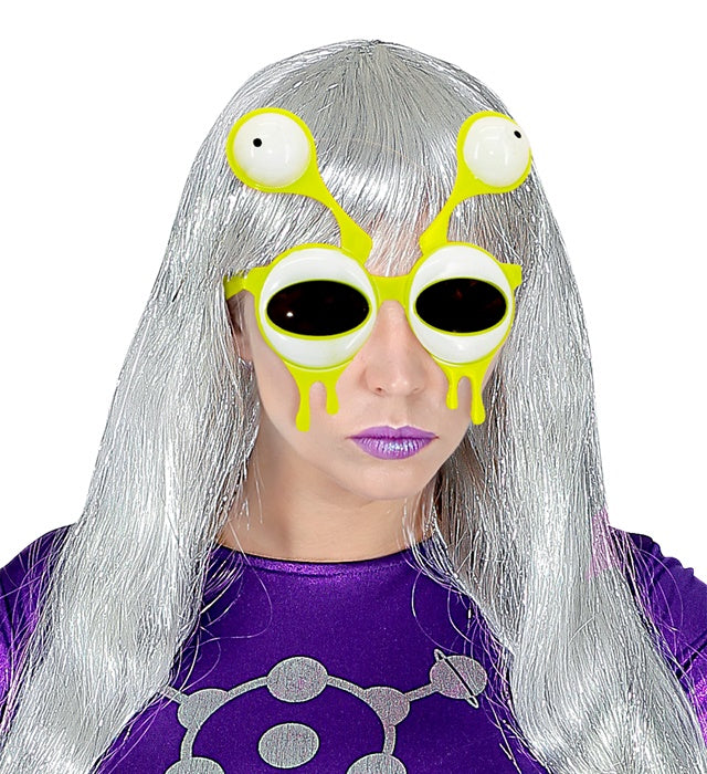 Alien-Brille mit zwei Augenpaaren für Fasnacht und Karneval