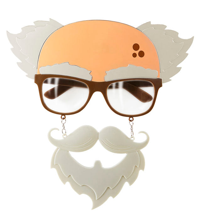 Brille mit Schnauz- und Kinnbart als Fasnacht Accessoire für alte Männer Kostüme