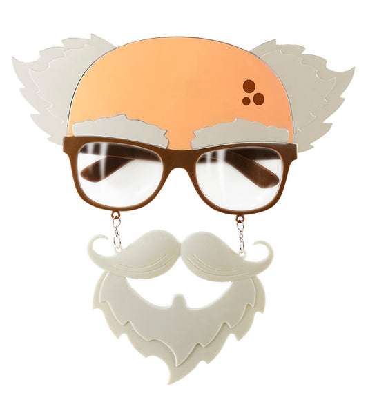 Brille mit Schnauz- und Kinnbart als Fasnacht Accessoire für alte Männer Kostüme