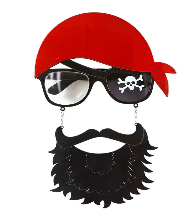Pirat Brille mit Bart Accessoire für Fasnacht Kostüm