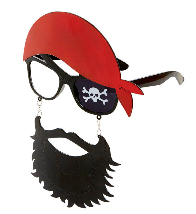 Pirat Brille mit Bart Accessoire für Fasnacht Kostüm