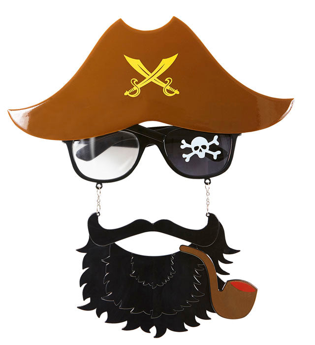 Brille mit Piratenbart als Fasnacht-Accessoire