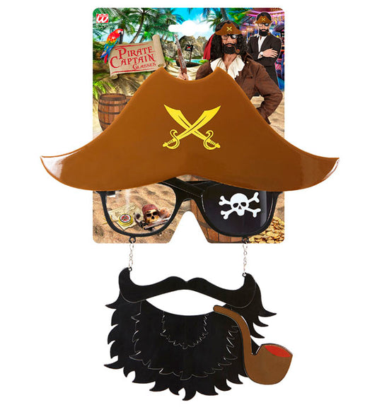 Brille mit Piratenbart als Fasnacht-Accessoire