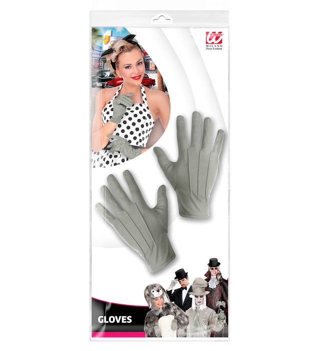 Graue Handschuhe als Fasnacht-Accessoire