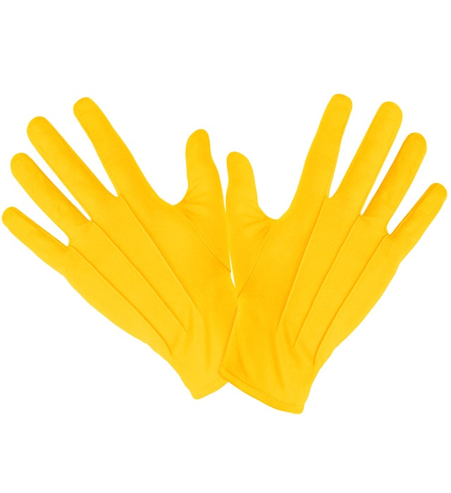 Gelbe Handschuhe als Kostümzubehör für Fasnacht und Karneval