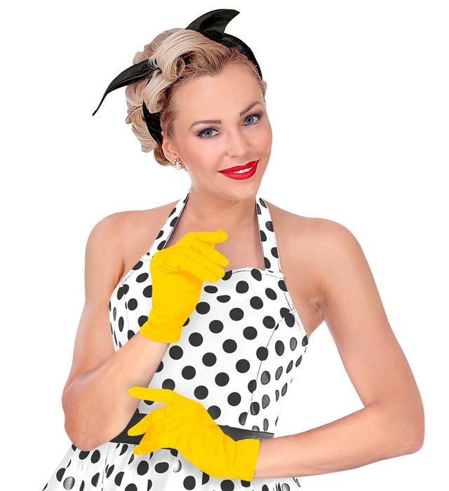 Gelbe Handschuhe als Kostümzubehör für Fasnacht und Karneval