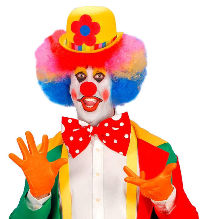 Leuchtend orange Handschuhe als Kostümzubehör für Fasnacht
