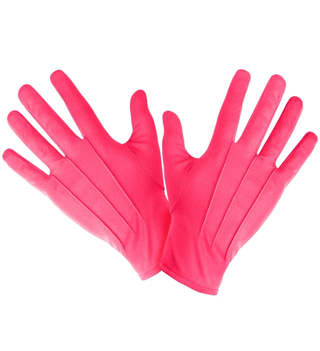 Rosa Handschuhe als Kostümzubehör für Fasnacht und Karneval