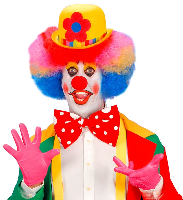 Rosa Handschuhe als Kostümzubehör für Fasnacht und Karneval