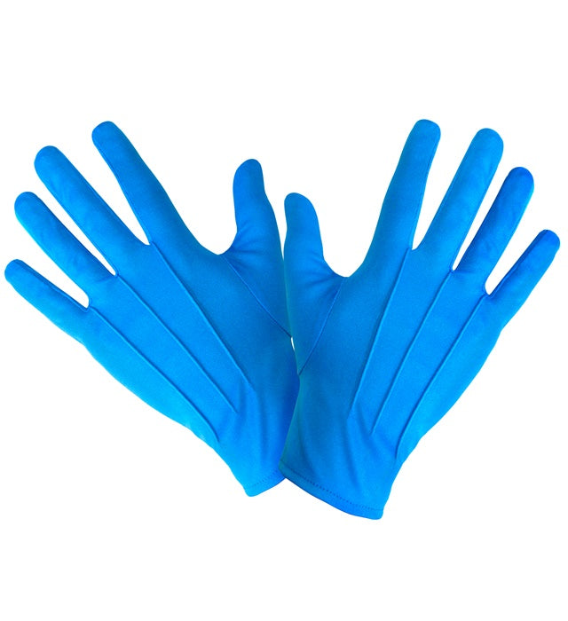 Türkisfarbene Handschuhe passend zu Fasnachtskostüm