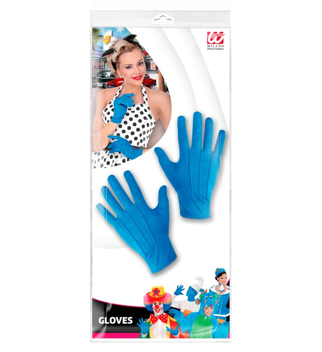 Türkisfarbene Handschuhe passend zu Fasnachtskostüm