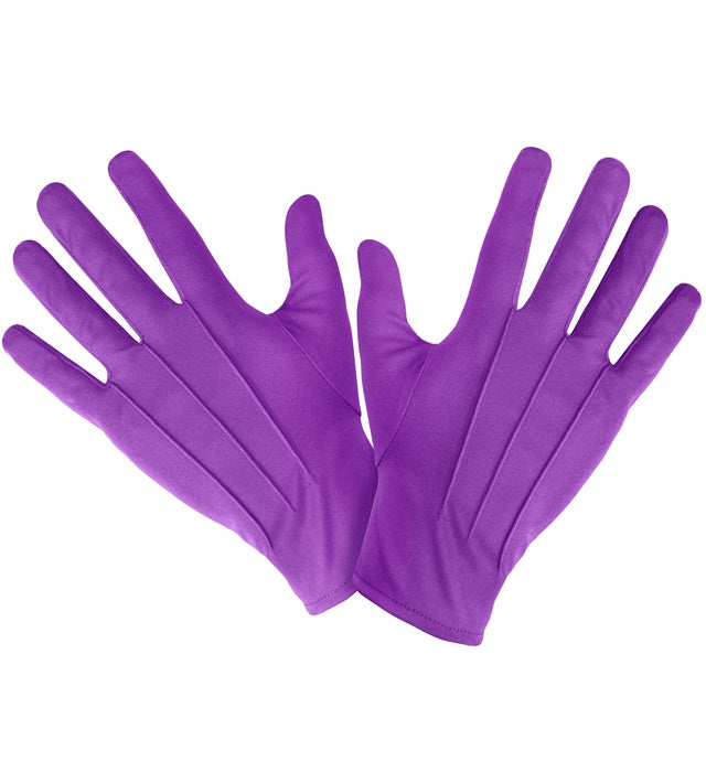 Lila Handschuhe als Clownkostüm Zubehör für Fasnacht und Karneval