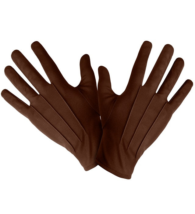 Braune Handschuhe im Tier-Look für Fasnacht und Karneval