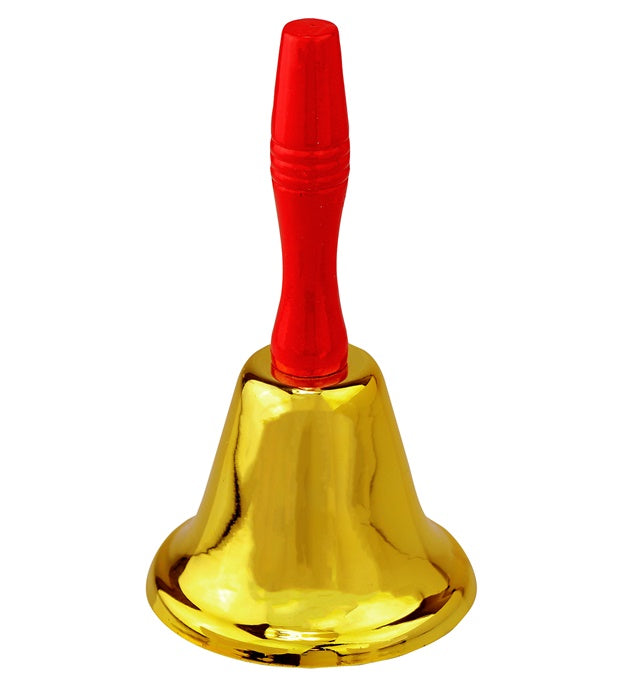 Maxi Weihnachtsmann Glocke aus Messing 20 cm als festliches Weihnachtsdeko-Accessoire