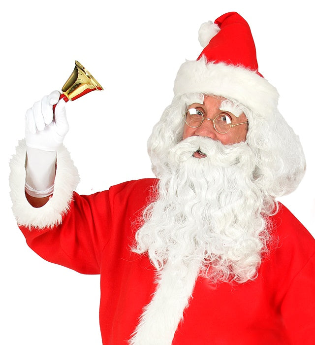 Maxi Weihnachtsmann Glocke aus Messing 20 cm als festliches Weihnachtsdeko-Accessoire