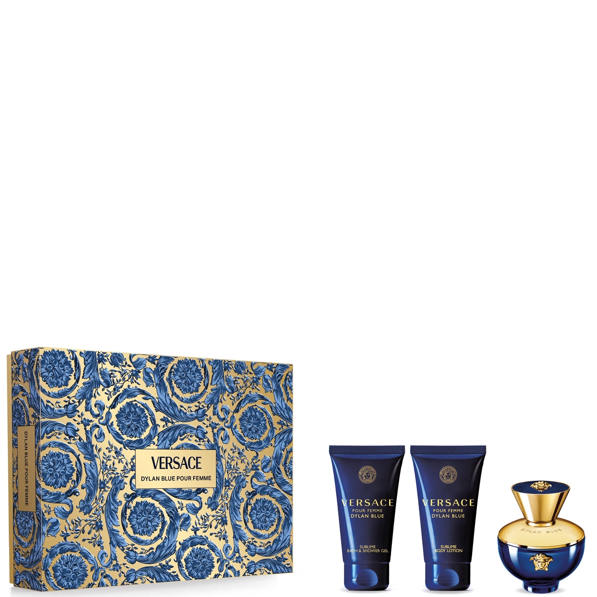 VERSACE VERSACE Dylan Blue Femme Eau de Parfum Set 50 ml Shower Gel 50 ml Body Lotion 50 ml Parfüm