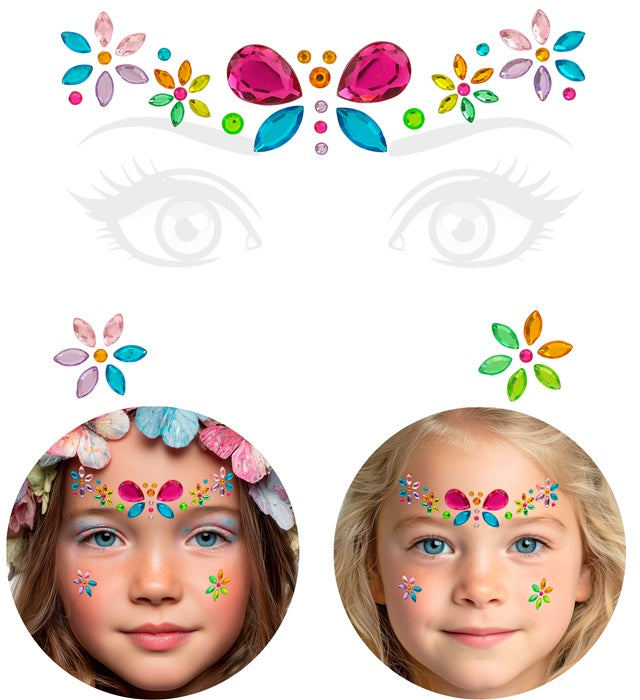 Selbstklebende Glitzersteine Schmetterling für Gesichtsschmuck