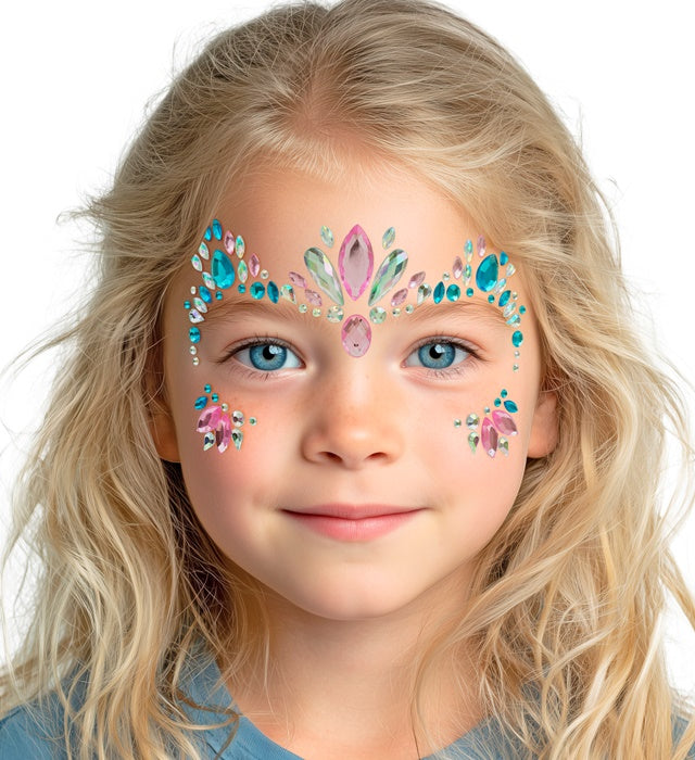Selbstklebende Glitzersteine Einhorn für Gesichtsschmuck