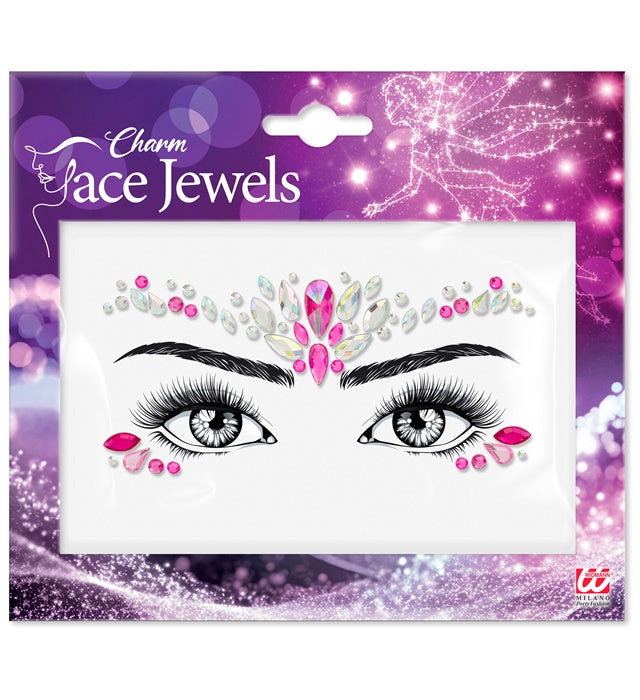 Selbstklebende rosa Glitzersteine für Gesichtsschmuck