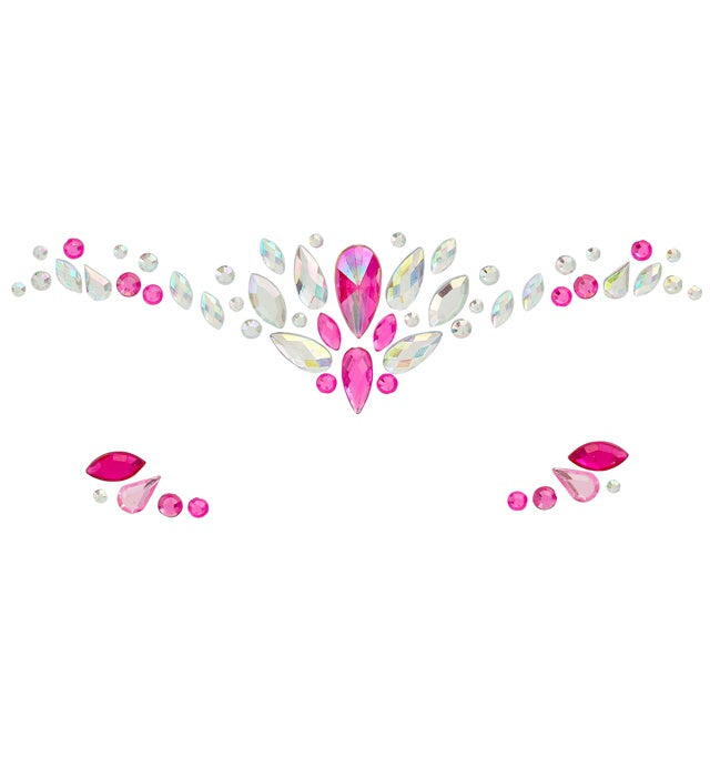 Selbstklebende rosa Glitzersteine für Gesichtsschmuck