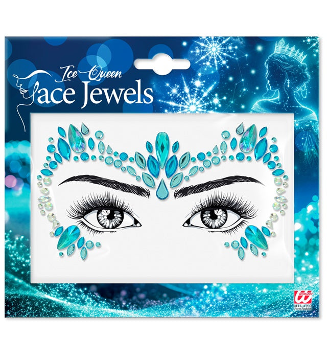 Selbstklebende Glitzersteine für das Gesicht im Eiskönigin-Stil