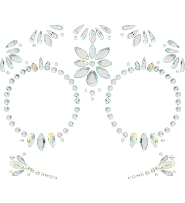 Selbstklebende Glitzersteine in Diamantform für Gesicht im Dia de los Muertos Stil