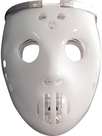Leuchtende weisse Hockey-Maske von Rubies – Produktansicht