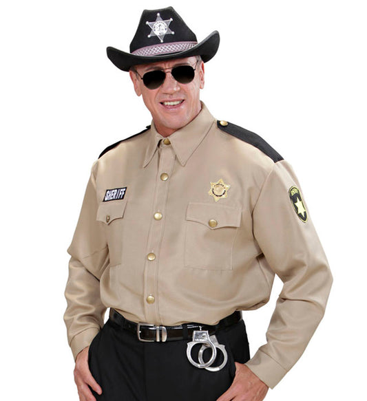 Sheriff-Hemd mit Western-Design für Fasnacht und Karneval